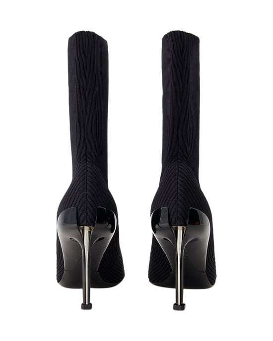 Puntige Enkellaarsjes - Alexander McQueen - Leer - Zwart - Image 3