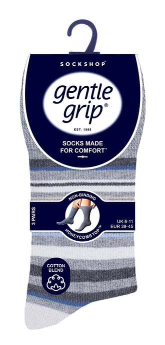 6 paar sokken zonder elastiek herensokken met zachte grip 39-45 Uk - SOMRJ581 - Image 2