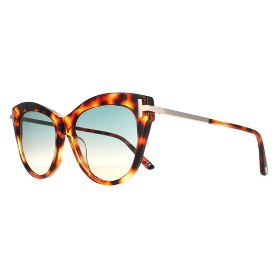 Tom Ford Cat Eye Womens Havana  Green Gradient Kira FT0821