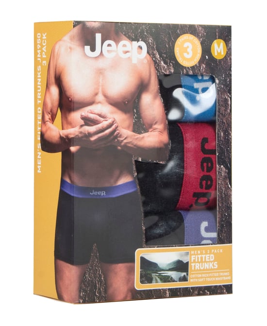 JEEP - 3 Paar Heren Katoenrijke Gemengde Everyday Fitted Boxer Shorts - Image 2