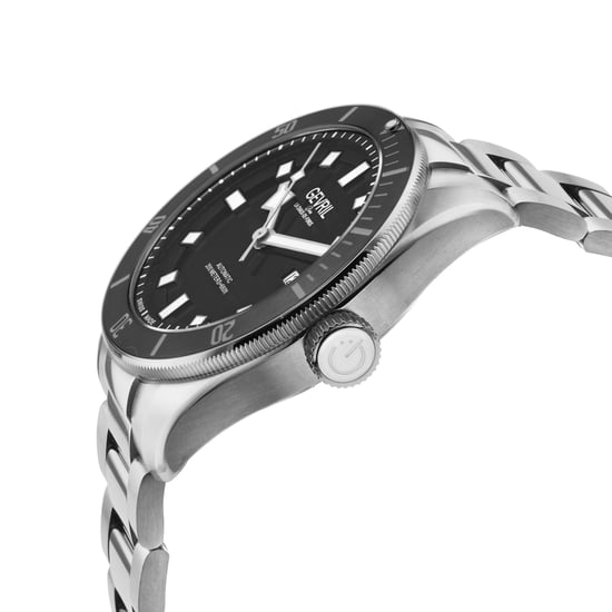 Gevril Heren Yorkville Zwitsers automatisch Sellita SW200 zwarte wijzerplaat roestvrij stalen horloge - Image 3