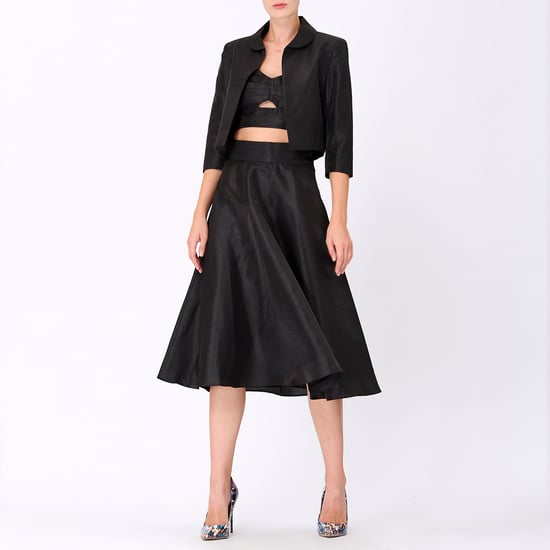 Wijd uitlopende taffeta rok - Image 5