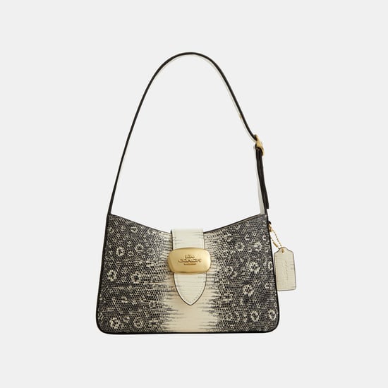 Eliza Shoulder Bag in Ring Lizard-Embossed Leather
