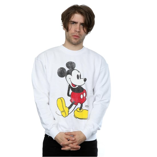Disney Heren Mickey Mouse Classic Kick Sweatshirt (Wit) - Image 2