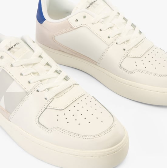 CLASSIC CUPSOLE Heren Trainers Wit/ Champignon/ Saffierblauw - Image 3