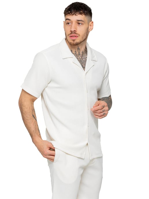 Enzo | heren overhemden en shorts met structuur - Image 4