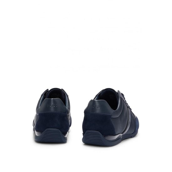 BOSS Orange Saturn Mens Low Profile Mixed Material Trainers With Suede and Faux Leather