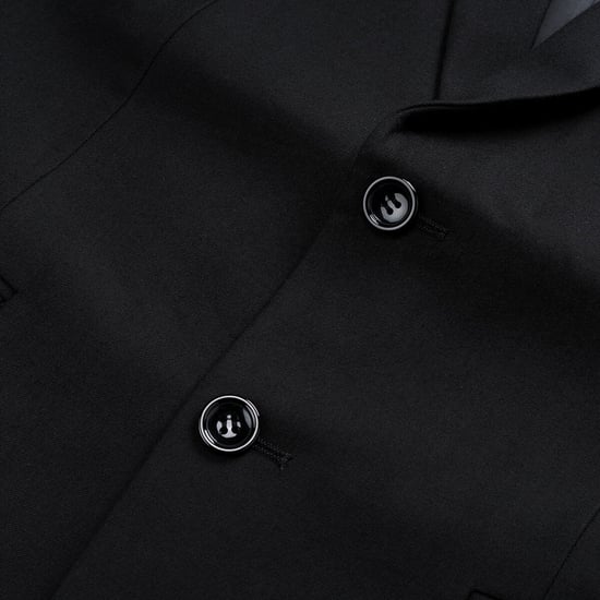 Classic Black Blazer Two Buttons Blazer