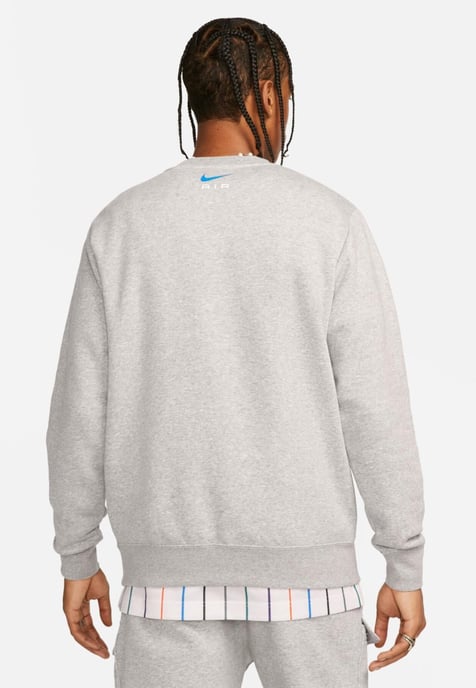 Nike Air Heren Fleece BB Crewneck Trainingspak in Grijs - Image 2