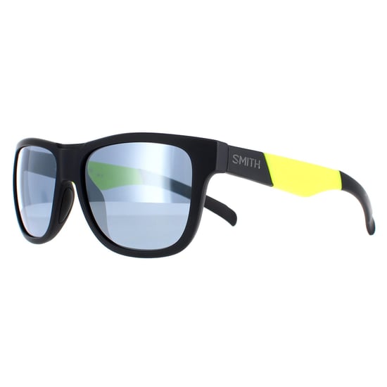 Smith Square Mens Matte Black Yellow Chromapop Silver Mirror Lowdown Slim/N