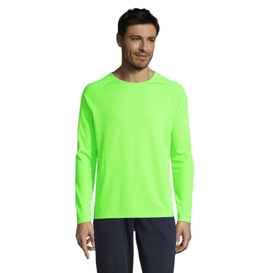 SOLS Heren Sport T-shirt met lange mouwen (Neon Groen) - Image 1
