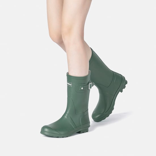 EVER AU Women Penguin Mid-Calf Gumboots - Olive