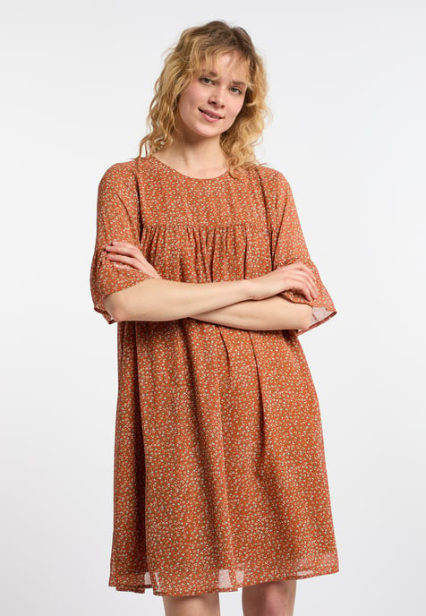 Dreimaster Jurk Dames Oranje Veelkleurig - Image 3