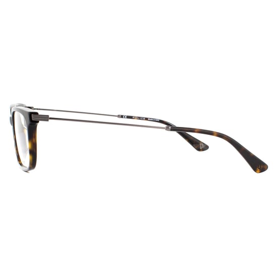 Police Rectangular Mens Shiny Havana Glasses