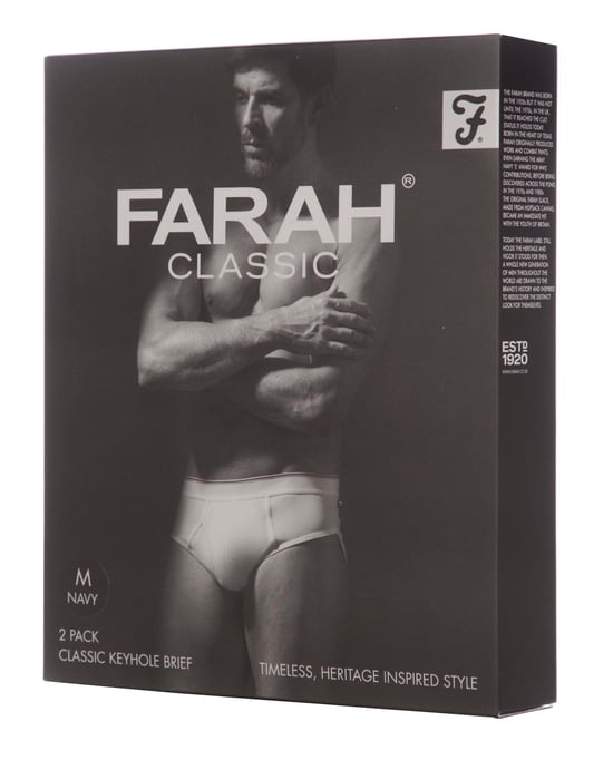 Farah Classic - Mens Keyhole Briefs - White - Image 2