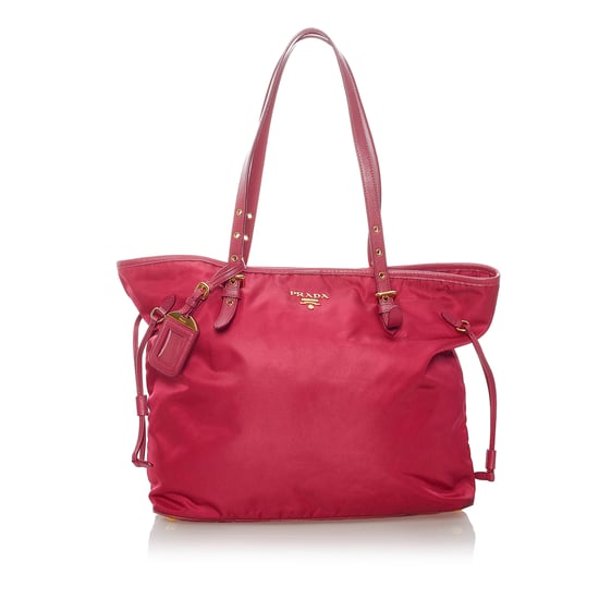 Vintage Prada Tessuto Tote Bag Red