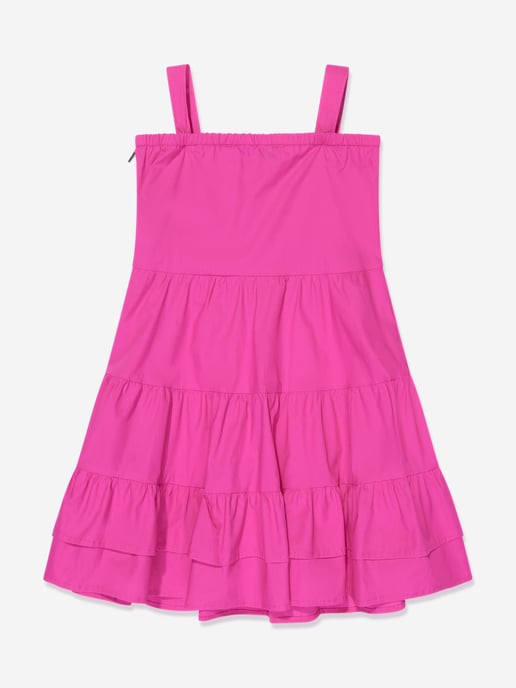 MSGM Girls Ruffle Dress in Pink