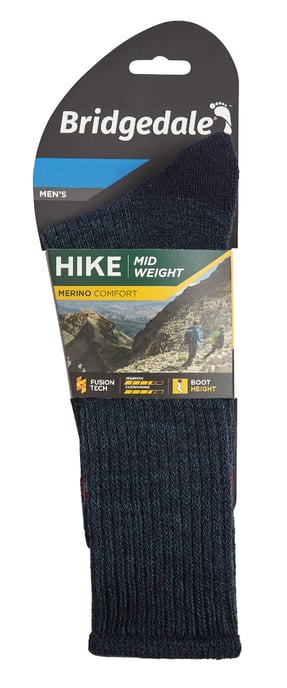 Bridgedale - Heren Wandeling Middelgewicht Merino Wol Sokken - Marineblauw - Image 2