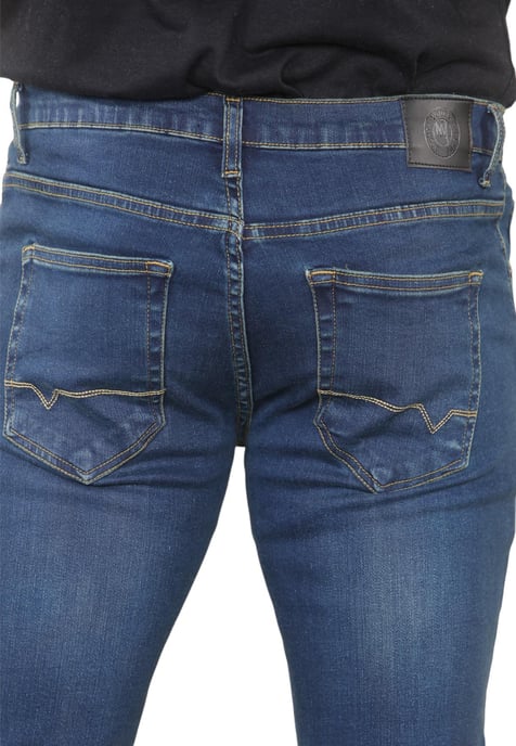 MYT Heren skinny fit jeans stretch denim in donkerblauw - Image 5