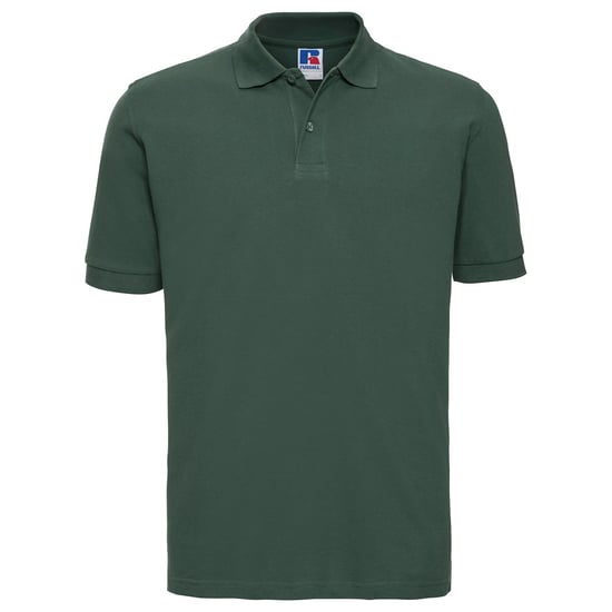 Russell Heren Klassiek Piqué Katoenen Polo Shirt (Fles groen) - Image 1