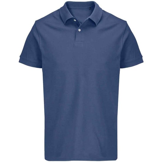 SOLS Unisex Adult Pacific Piqué Tweelingnaaldssteek Poloshirt (Denim) - Image 1