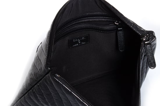 patent leather chevron zip O case - Image 6