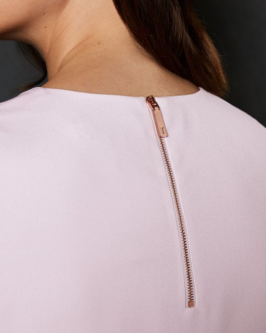 Ted Baker Beyaa Florence Cut Out Shoulder Top in Light Pink