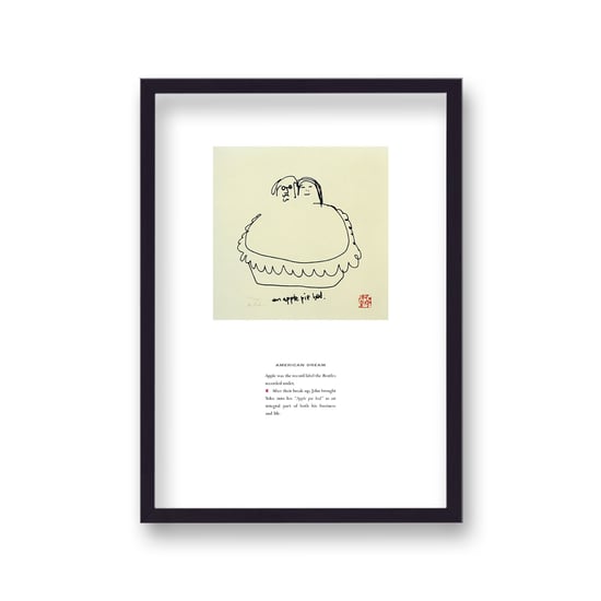 John Lennon Personal Sketch Collection 8 American Dream - Black Frame