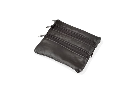 Woodland Leather Black Coin Purse Credit Card Holder