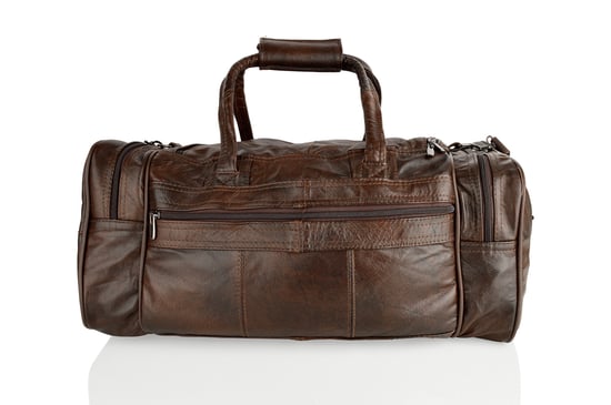 Woodland Leather Brown Medium Size Travel Holdall 19.0" Adjustable Removeable Shoulder Strap