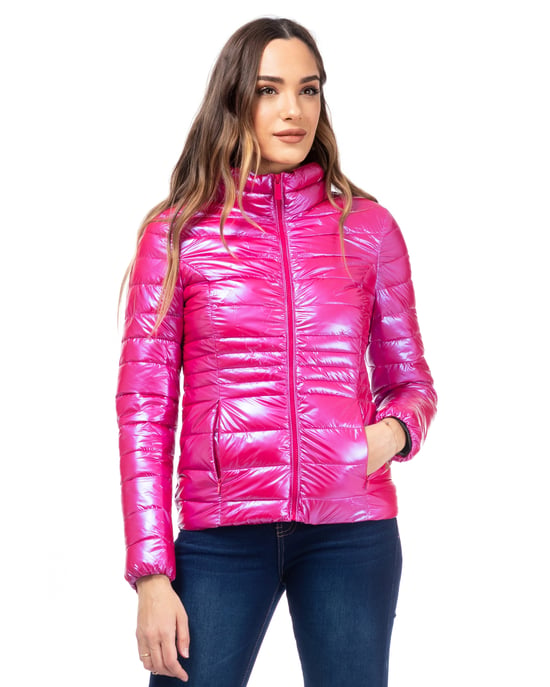 Lang metallic vest met rits - Image 1