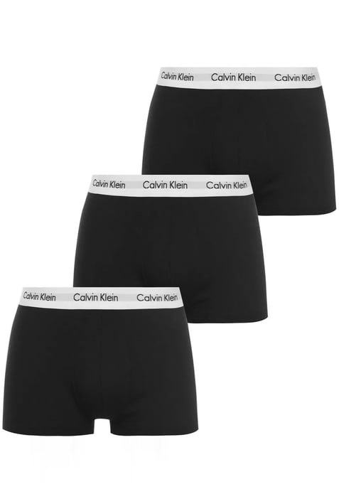 Calvin Klein Heren 3 Pack Boxer Briefs - Mid Rise - Zwart / Witte Band - Image 1