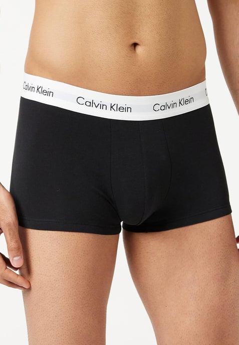 Calvin Klein Heren 3 Pack Boxer Briefs - Mid Rise - Zwart / Witte Band - Image 2