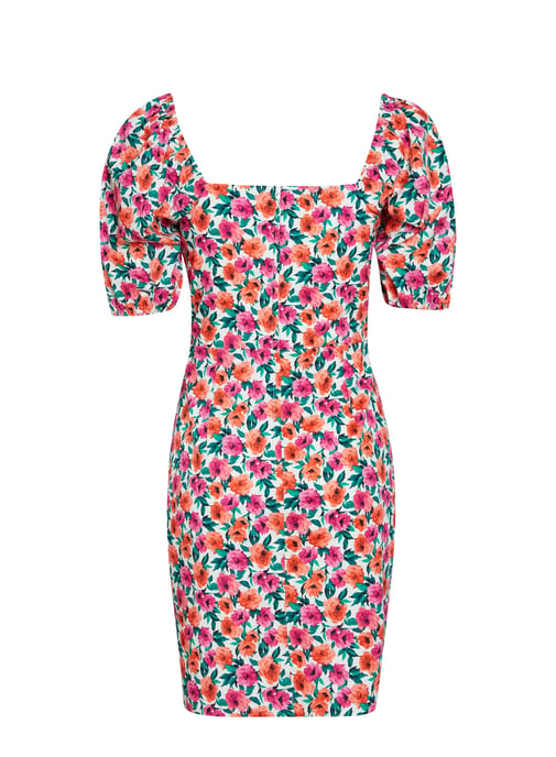 Dorothy Perkins Womens Pink Rose Print Mini Shift Dress Short Sleeve Floral
