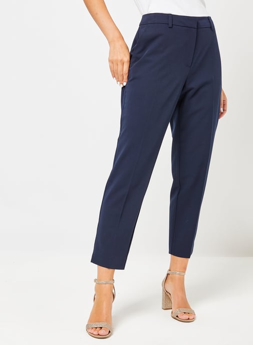 Dorothy Perkins Womens Petite Navy Naples Ankle Grazer Trouser Cropped Bottoms