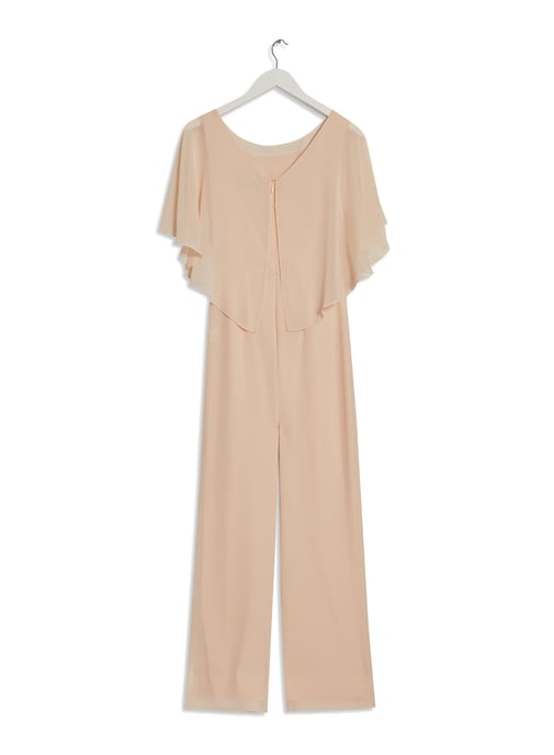 Dorothy Perkins Womens Petite Orange Embellished Neck Short Sleeve Jumpsuit