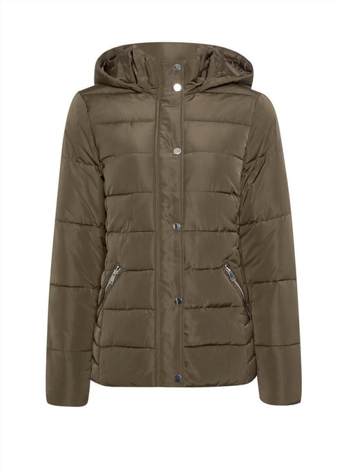 Dorothy Perkins Womens Green Short Padded Coat Winter Warm Jacket Outwear Top