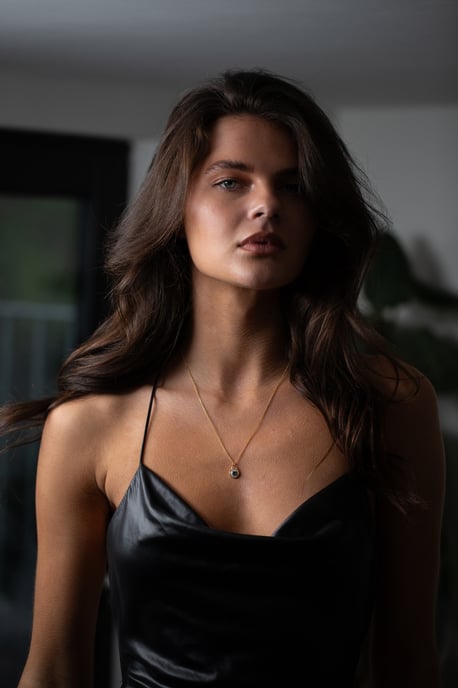 Circle Lock Necklace in Gold