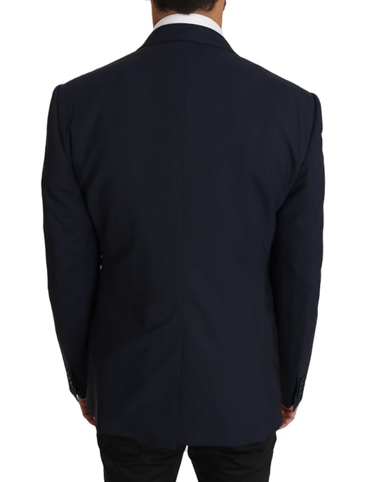 Dolce & Gabbana Heren Blazer Vest 2-Delig Blauw Wol MARTINI - Image 6