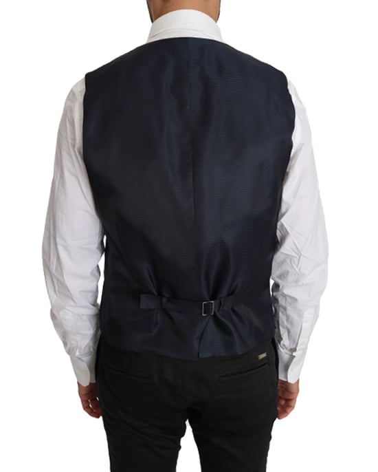 Dolce & Gabbana Heren Blazer Vest 2-Delig Blauw Wol MARTINI - Image 4