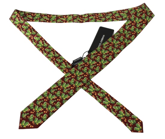 Dolce & Gabbana Heren Multicolor 100% Zijde Cactus Print Klassieke Stropdas - Image 3