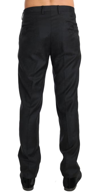 Dolce & Gabbana Grijze Katoenen Patroonde Formele Broek - Image 3