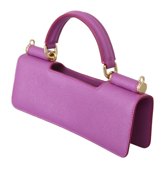 Dolce & Gabbana Pink Clutch Box Shoulder Hand Bag Purse Wooden AMORE