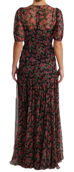 Dolce & Gabbana Zwart gebloemde rozen A-lijn Shiftjurk voor dames - Image 2
