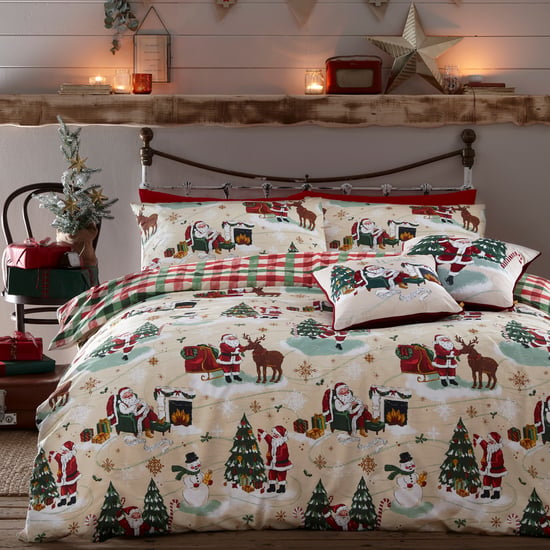 Vrolijke Kerstman Dekbedovertrek Set - Image 1