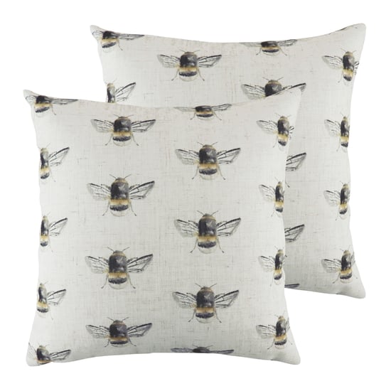 Bee Happy Herhaal Kussens (Twin Pack) - Image 1