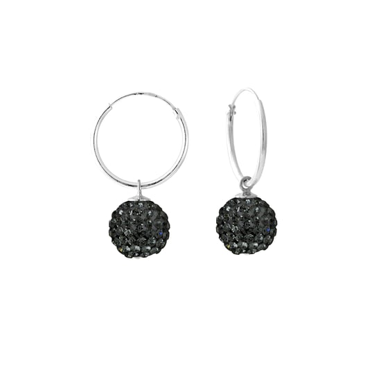 DIADEMA - Earrings Black Night - Crystal Black - Collection Crystal Pearl