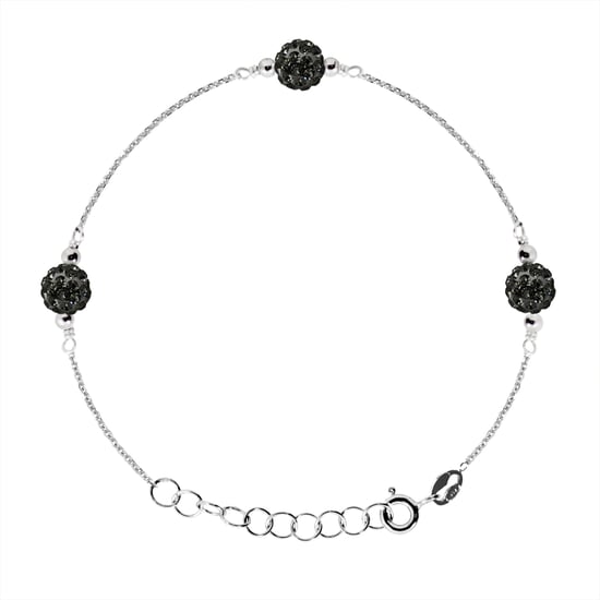 Crystal Trio Armband Preciosa Black Silver 925 - Image 1