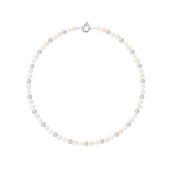 Ketting Zoetwater Parels 6-7mm veelkleurige Rang Ring Marine 925 Lengte 45 cm - Image 1