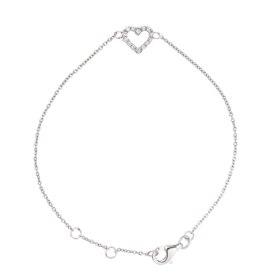Hart armband zirkoniumoxides sieraden zilver 925 verstelbaar - Image 1